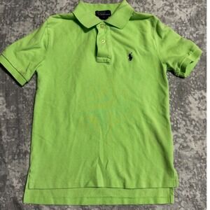 Polo Ralph Lauren Kids Green Short Sleeve Polo Shirt Size S 8 Pony Logo